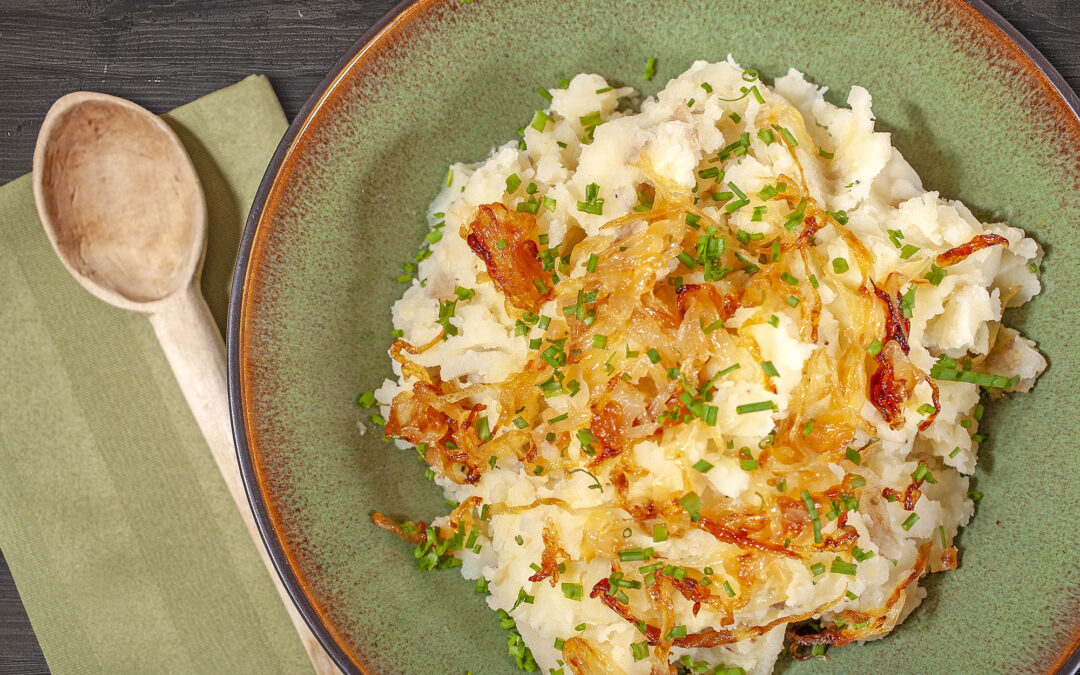 Mashed Potatoes with Caramelized Onions