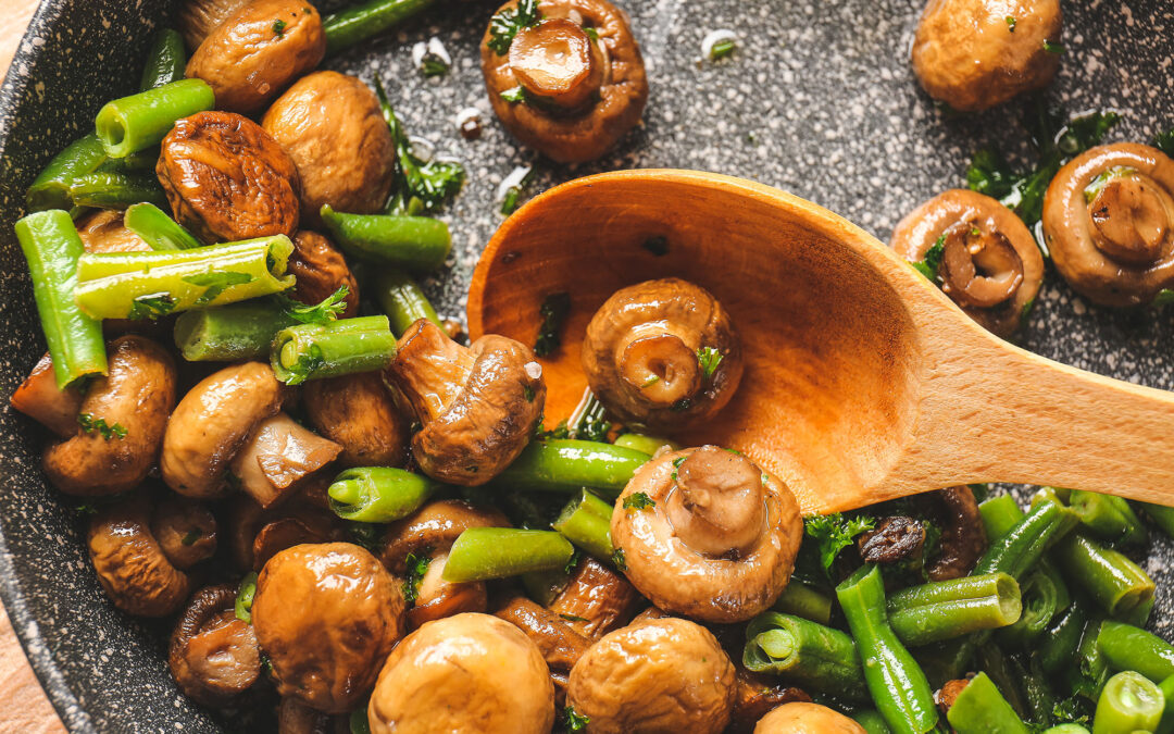 Sauteed Green Beans with Mushrooms & Shallots